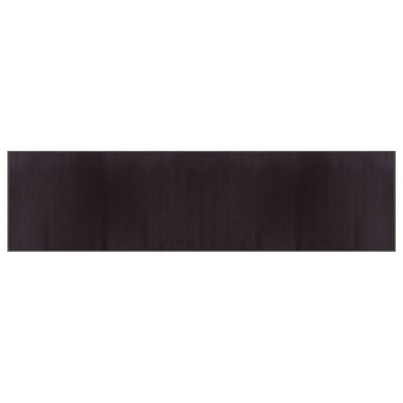 Tapis rectangulaire marron foncé 100x400 cm bambou