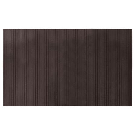 Tapis rectangulaire marron foncé 60x100 cm bambou