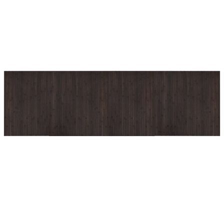 Tapis rectangulaire marron foncé 60x200 cm bambou