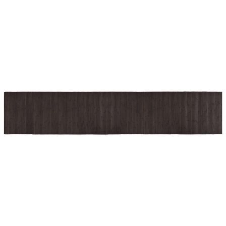 Tapis rectangulaire marron foncé 60x300 cm bambou