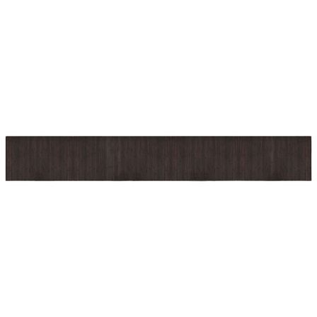 Tapis rectangulaire marron foncé 60x400 cm bambou