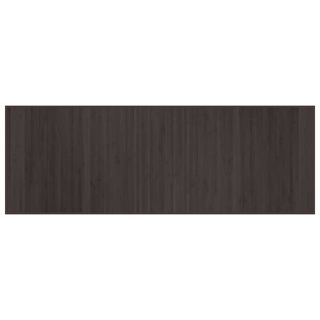 Tapis rectangulaire marron foncé 70x200 cm bambou