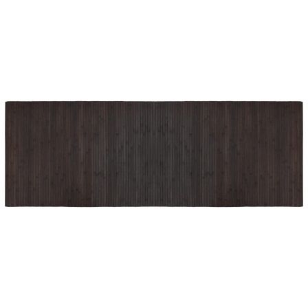 Tapis rectangulaire marron foncé 70x200 cm bambou
