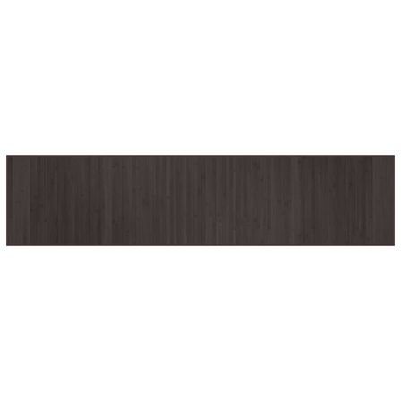 Tapis rectangulaire marron foncé 70x300 cm bambou