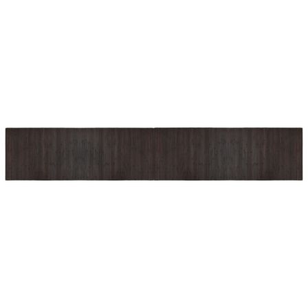 Tapis rectangulaire marron foncé 70x400 cm bambou