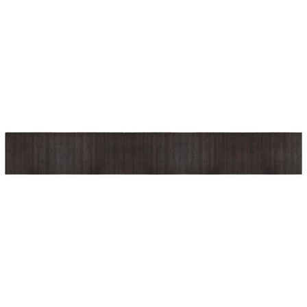 Tapis rectangulaire marron foncé 70x500 cm bambou