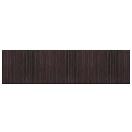 Tapis rectangulaire marron foncé 80x300 cm bambou