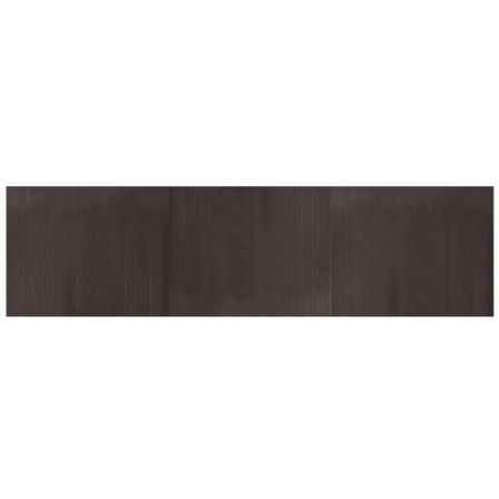 Tapis rectangulaire marron foncé 80x300 cm bambou