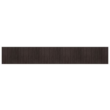 Tapis rectangulaire marron foncé 80x500 cm bambou