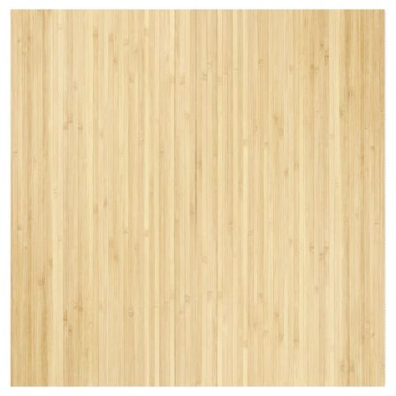 Tapis rectangulaire naturel clair 100x100 cm bambou