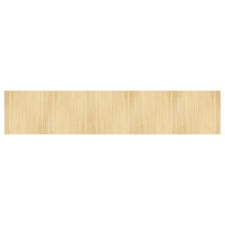 Tapis rectangulaire naturel clair 100x500 cm bambou