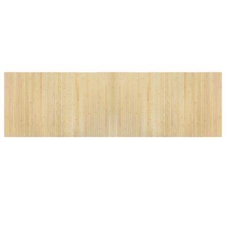 Tapis rectangulaire naturel clair 60x200 cm bambou