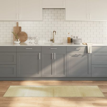 Tapis rectangulaire naturel clair 60x200 cm bambou