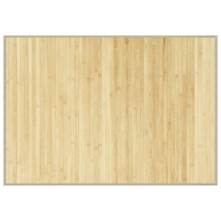 Tapis rectangulaire naturel clair 70x100 cm bambou