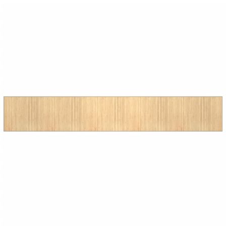Tapis rectangulaire naturel clair 80x1000 cm bambou