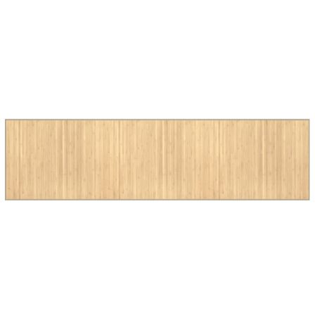 Tapis rectangulaire naturel clair 80x300 cm bambou