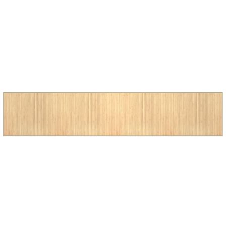Tapis rectangulaire naturel clair 80x400 cm bambou