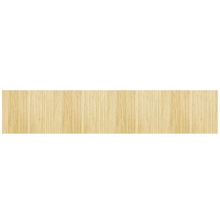 Tapis rectangulaire naturel clair 80x400 cm bambou