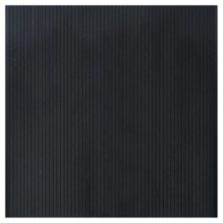Tapis rectangulaire noir 100x100 cm bambou