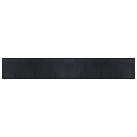 Tapis rectangulaire noir 60x400 cm bambou