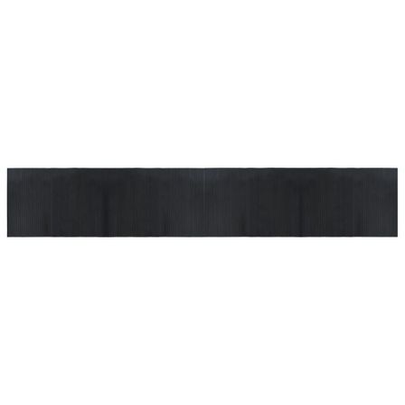 Tapis rectangulaire noir 70x400 cm bambou