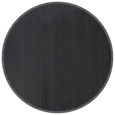 Tapis rond gris 100 cm bambou