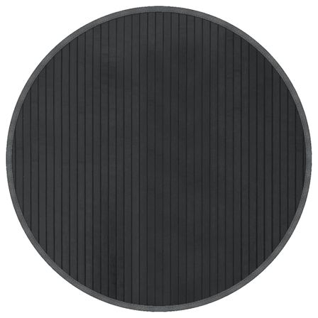 Tapis rond gris 60 cm bambou