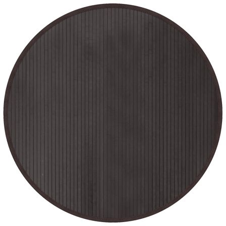 Tapis rond marron foncé 100 cm bambou