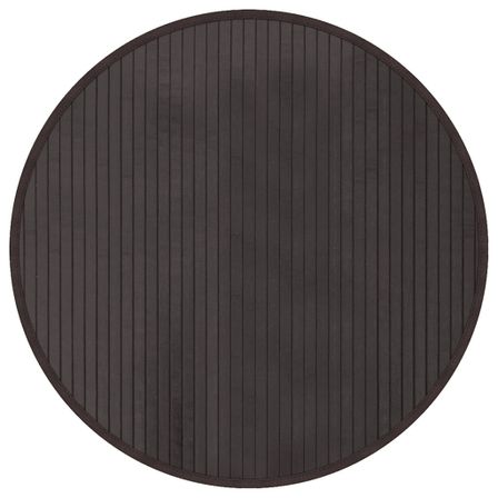 Tapis rond marron foncé 60 cm bambou