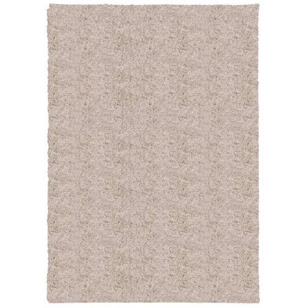Tapis shaggy à poils longs moderne beige 120x170 cm