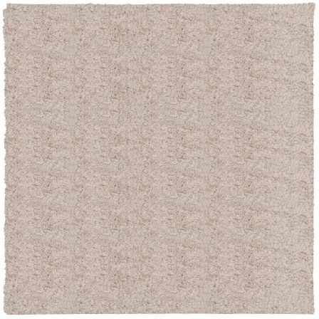 Tapis shaggy à poils longs moderne beige 240x240 cm