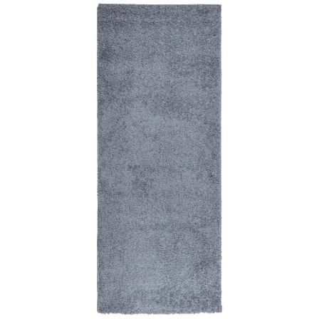 Tapis shaggy à poils longs moderne bleu 80x200 cm