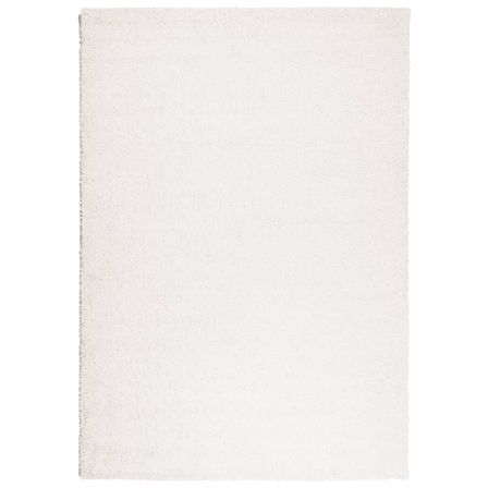 Tapis shaggy à poils longs moderne crème 140x200 cm