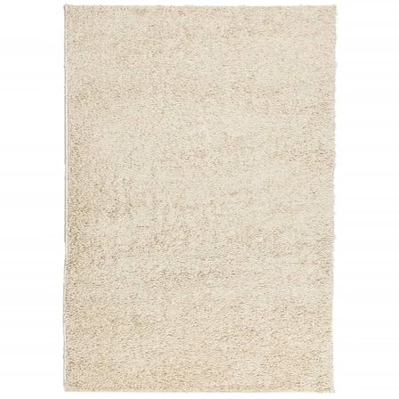 Tapis shaggy à poils longs moderne doré 160x230 cm