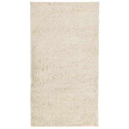 Tapis shaggy à poils longs moderne doré 60x110 cm