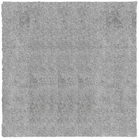Tapis shaggy à poils longs moderne gris 240x240 cm