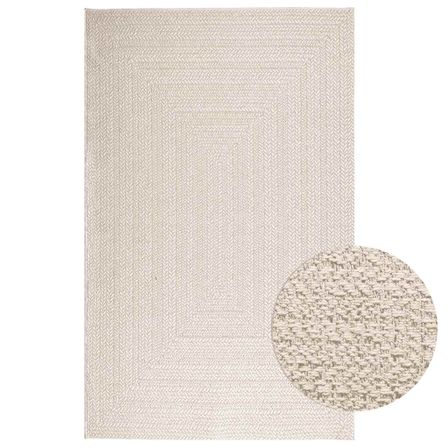 Tapis ZIZUR crème 160x230 cm aspect de jute intérieur extérieur