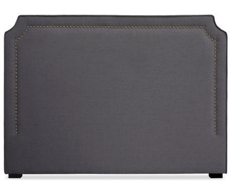 Tête de lit 160 cm avec port USB tissu gris Milan