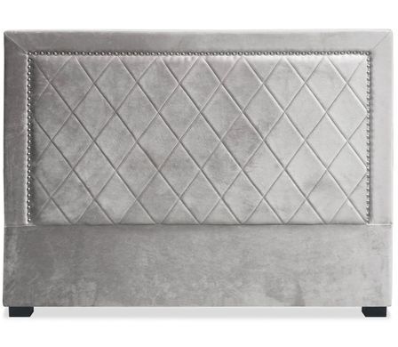 Tête de lit 160 cm avec port USB velours argenté Mathy