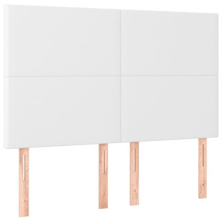 Tête de lit à LED Blanc 144x5x118/128 cm Similicuir