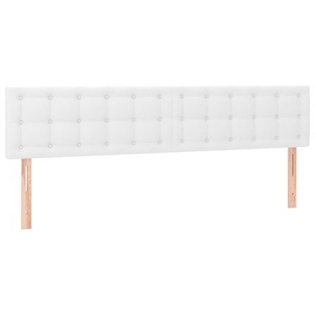 Tête de lit à LED Blanc 180x5x78/88 cm Similicuir