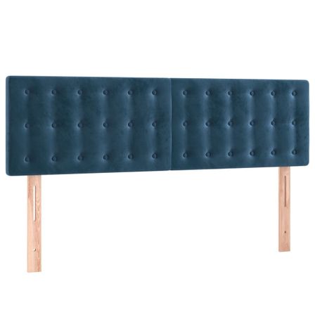 Tête de lit à LED Bleu foncé 144x5x78/88 cm Velours