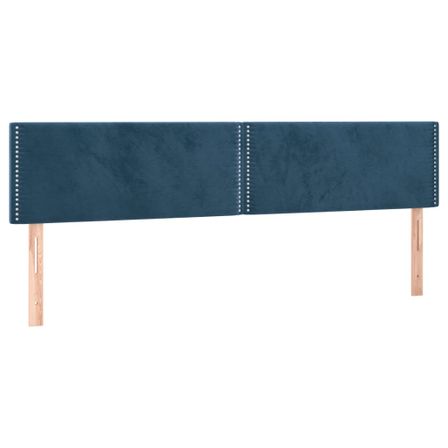 Tête de lit à LED Bleu foncé 200x5x78/88 cm Velours