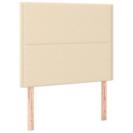 Tête de lit à LED Crème 100x5x118/128 cm Tissu