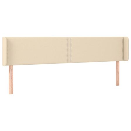 Tête de lit à LED Crème 163x16x78/88 cm Tissu