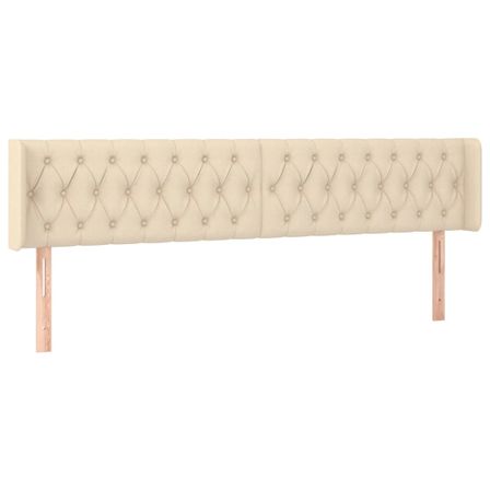 Tête de lit à LED Crème 183x16x78/88 cm Tissu