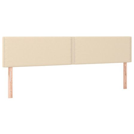 Tête de lit à LED Crème 200x5x78/88 cm Tissu