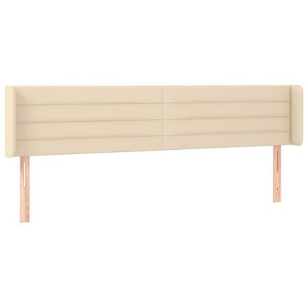Tête de lit à LED Crème 203x16x78/88 cm Tissu