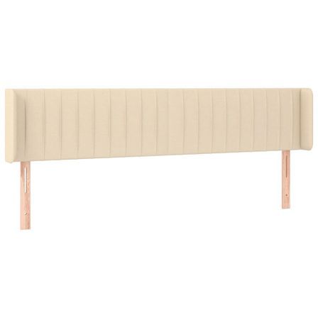 Tête de lit à LED Crème 203x16x78/88 cm Tissu