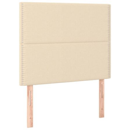 Tête de lit à LED Crème 90x5x118/128 cm Tissu